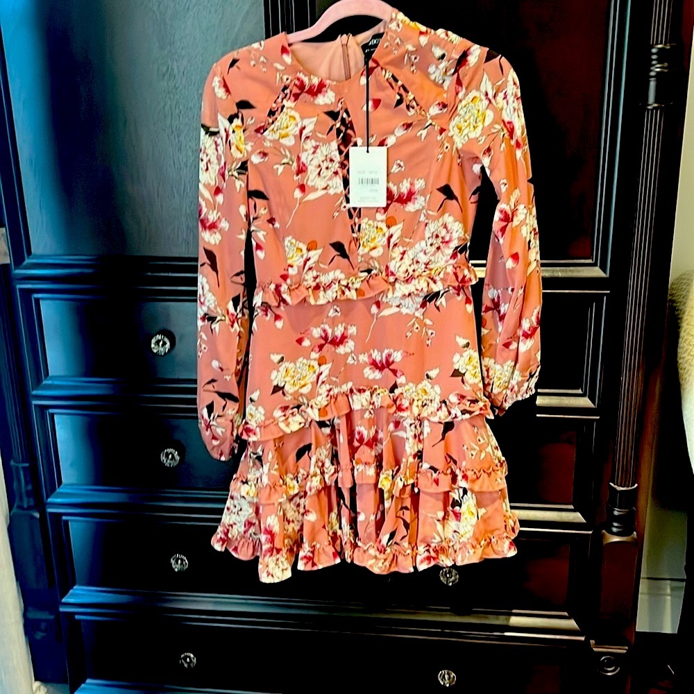 Bardot floral lined dress sz usxs
